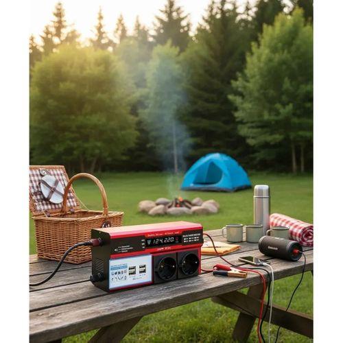 12v 2000w Modifiye Sinüs İnverter Araç Ve Güneş Enerjisi Uyumlu, Çift Usb, Çift Priz Ve Çakmaklık Epilons