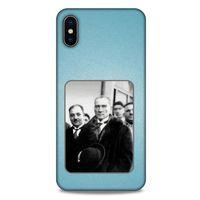 Apple iPhone XS Max Kılıf Atatürk (34) Slim Armor Kılıf Açık Mavi