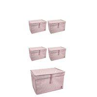 Düzenleyici Kutu Organizer Cırtlı Saklama Hurç Maxi Boy 30cm X 40cm X 50cm 5 Adet