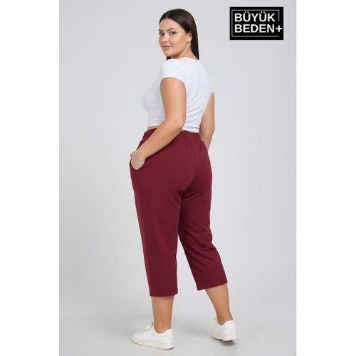 Kadın Büyük Beden Şort 3XL-6XL  Rahat Kesim Diz Altı Günlük Şort-SPR26BSRK591