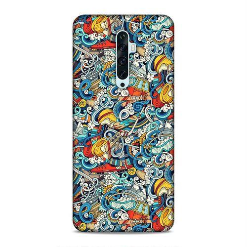 Oppo Reno 2Z Kılıf Uludag Doodle Arka Kapak Silikon Koruma Full Koruyucu