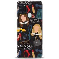 Samsung Galaxy A21S Kılıf HD Baskılı Kılıf - Selena + Tam Ekran Koruyucu