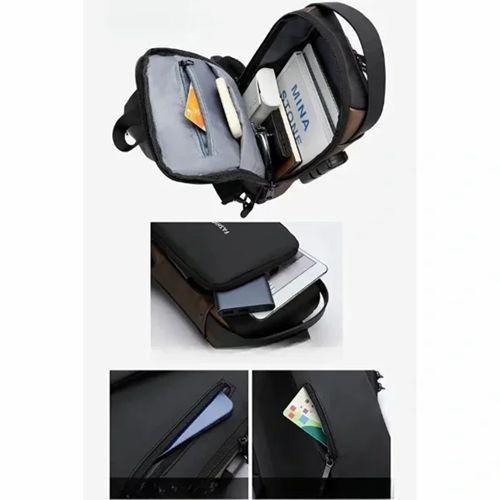 Powerbank Destekli Erkek Ön Göğüs Çantası