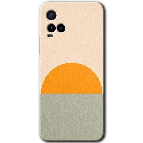 Vivo Y33s Kılıf HD Desen Baskılı Arka Kapak+Temperli Cam - Color Wall