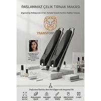 Paslanmaz Çelik Tırnak Makası Ergonomik Profesyonel El Ayak Tırnak Kesici Yerleşik Törpülü Manikür Pedikür Törpüsü 723644