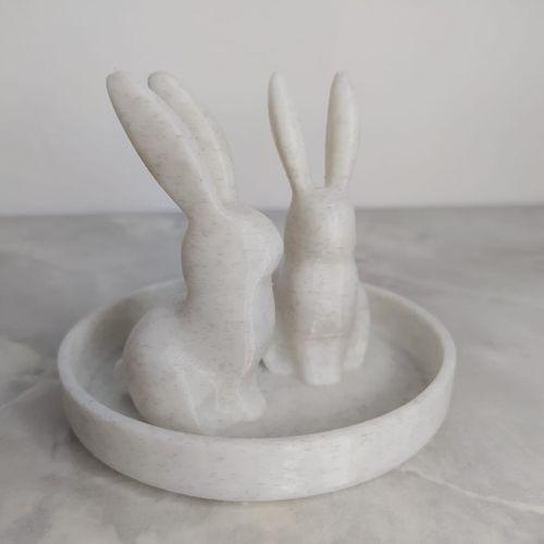 Bunny Ring Tutucu Çift Tavşan - 5136510