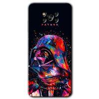 Poco x3 Pro Kılıf Baskılı Kapak - Father Vader + 5D Tam Kaplayan Cam