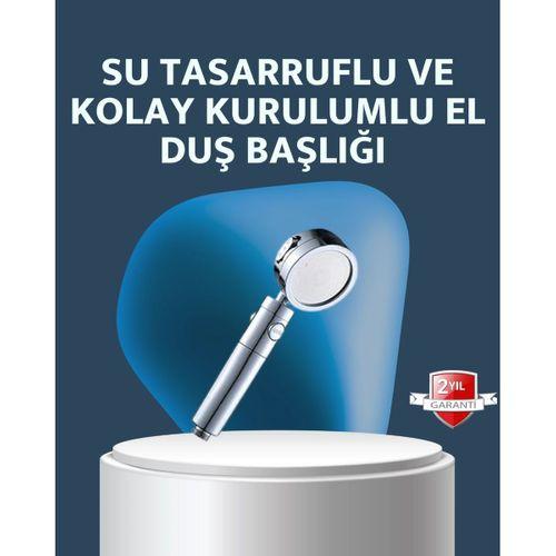 Yüksek Basınçlı 3 Fonksiyonlu Duş Başlığı