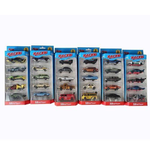 Eğitici Oyuncak ZQ11311 -Vardem Kartela 1:64 Metal 5 Parça Araba Seti