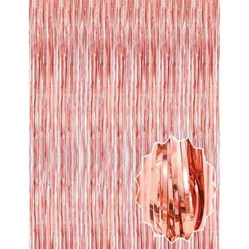 Eğitici Oyuncak Rose Gold Püsküllü Kapı Perdesi - Parti, Bekarlığa Veda, Doğum Günü 1x2 m