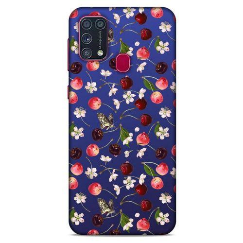 Frutix Kiraz 02 Samsung Galaxy M31 Kılıf Desenli Silikon