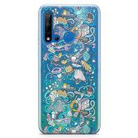 Huawei P20 Lite 2019 Kılıf Doodle Banyo Aksesuarları Arka Kapak Koruma Desenli Full Koruyucu