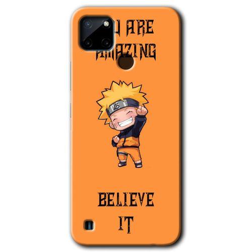 BeRa Aksesuar Realme C21 Kılıf Baskılı Kapak - Kendine İnan +Tam Kaplayan Mat Seramik