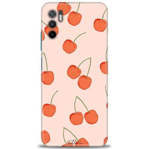 Xiaomi Poco M3 Pro Kılıf HD Baskılı Kılıf - Büyük Kirazlar + Tam Ekran Koruyucu