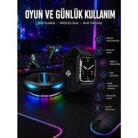 Yeni Nesil Akıllı Saat Ve Kablosuz Kulaklık Kampanyası İkili Set Bluetooth Bağlantılı