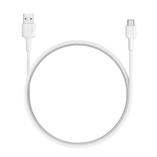 AUKEY CB-CD30-WH NAYLON ÖRGÜLÜ USB-A TYPE-C ŞARJ KABLOSU 0.9MT