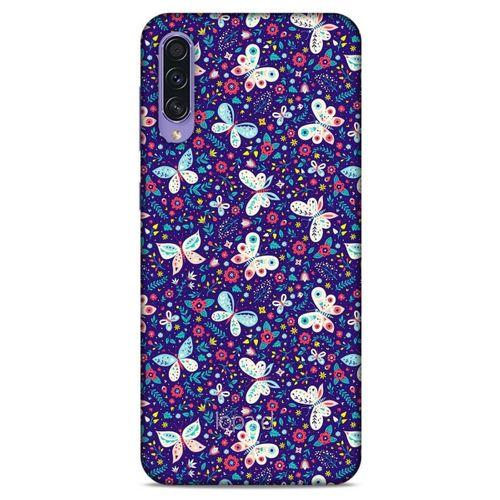 Samsung Galaxy A50s Kılıf Kelebek Etkisi (3) Kapak Kırmızı Lacivert