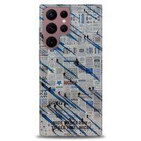 Samsung Galaxy S22 Ultra Kılıf HD Baskılı Kılıf - Gazete + Tam Ekran Koruyucu