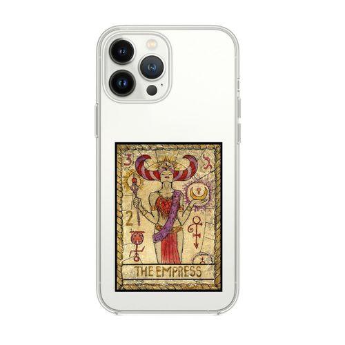 iPhone 13 Pro The Empress Desenli Premium Silikonlu Şeffaf Telefon Kılıfı