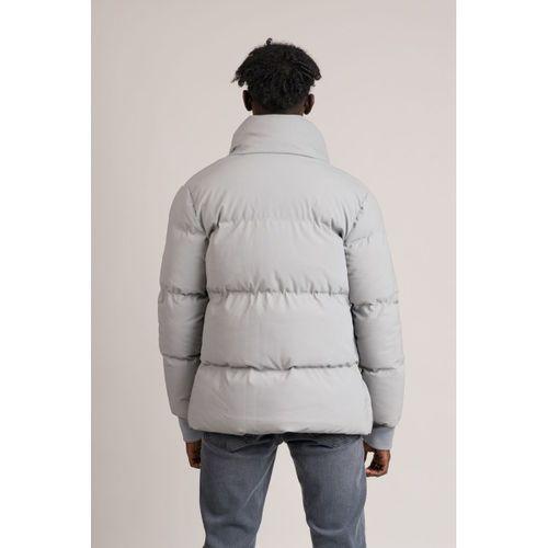 Slimfit Dik Yaka Elyaf Dolgulu Fermuar Kapamalı Şişme Mont