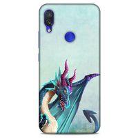 Xiaomi Redmi Note 7 Pro Kılıf Dragons (19) Kılıfları Mavi Ejderha