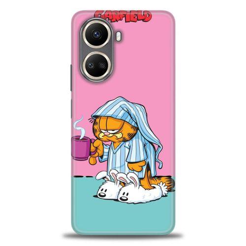 Realme C55 Kılıf HD Baskılı Kılıf - Garfield + Tam Ekran Koruyucu