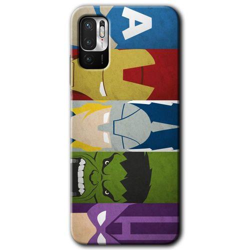 Poco M3 Pro Kılıf HD Desen Baskılı Arka Kapak - Avengers-1 + Kırılmaz Cam