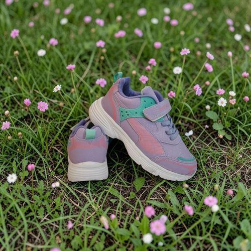 Wisco 068 Lila Cırtlı Kız Çocuk Spor Ayakkabı