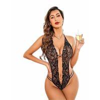 Fantezi Siyah Dantelli Zincirli Seksi Babydoll