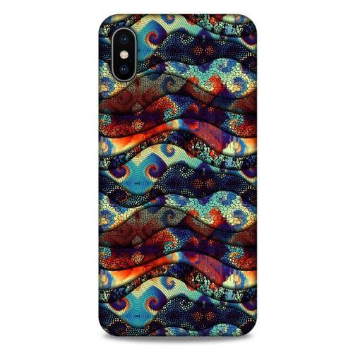 Apple iPhone XS Max Kılıf Baskılı Özel Seri Taşlı (41) Tank Kılıf