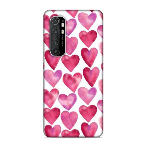 Xiaomi Mi Note 10 Lite Kılıf Kalpler Arka Kapak Silikon Koruma Full Koruyucu