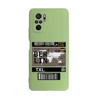 Xiaomi Redmi Note 10s Uyumlu Berlin Ticket Desenli Kamera Korumalı Buzlu Şeffaf Lüx Telefon Kılıfı