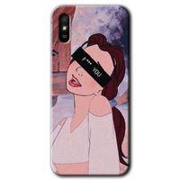 Xiaomi Redmi 9A Kılıf Baskılı Kapak - Bad Girl + 5D Tam Kaplayan Cam