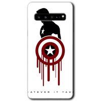 Galaxy S10 Plus Kılıf HD Desen Baskılı Arka Kapak - Captain Amerika + Kırılmaz Cam