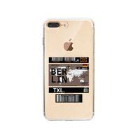 iPhone 7 Plus Berlin Bilet Tasarımlı Premium Şeffaf Silikon Kılıf