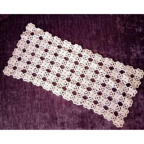 El İşi Dantel Tığ İşi Bej 36X15,5Cm