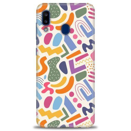 Samsung Galaxy A20 Kılıf HD Baskılı Kılıf - Color + Tam Ekran Koruyucu
