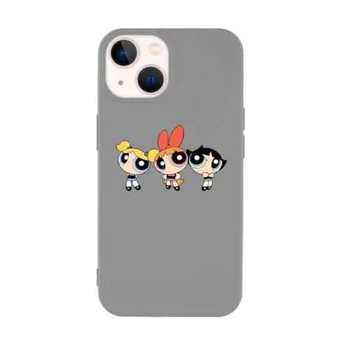 iPhone 14 Uyumlu Powerpuff Girls Desenli Premium Silikonlu Lansman Telefon Kılıfı