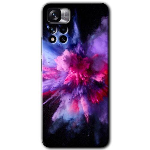 Redmi Note 11 Pro Plus 5G Kılıf HD Desen Baskılı Arka Kapak - Color Splash Purple