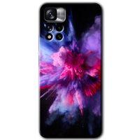 Redmi Note 11 Pro Plus 5G Kılıf HD Desen Baskılı Arka Kapak - Color Splash Purple