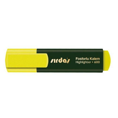 Sırdaş Fosforlu Kalem 12'li Paket Sarı 600