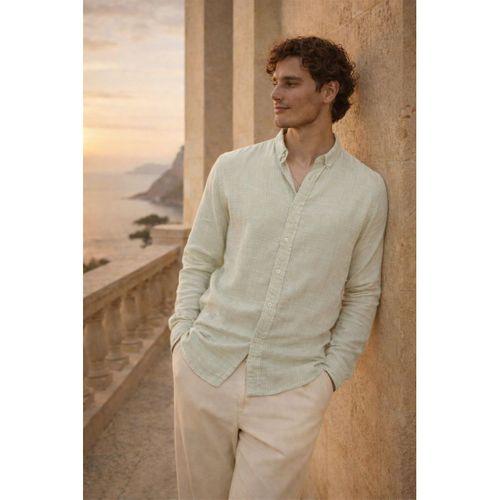 Bien Pamuk Keten Erkek Gömlek - Çağla