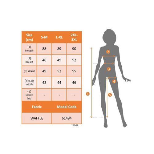 Kadın Askılı Yuvarlak Yaka Düğmeli Waffle Kısa Tulum