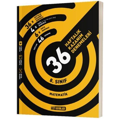 8. Sınıf Matematik 36 Haftalık Kazanım Denemeleri Hız Yayınları