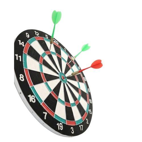 17 İnç Dart Tahtası Sağlam Ahşap Gövde Ve Metal İğneli Dart Okları