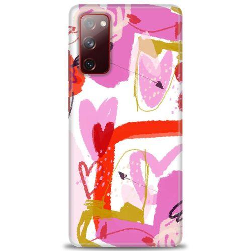 Samsung Galaxy S20 FE Kılıf HD Baskılı Kılıf - Pembeler + Tam Ekran Koruyucu