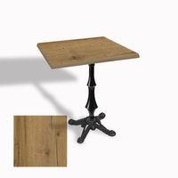 Dockers Çipa 1012 Döküm Ayak Kare Masa 70x70 cm - (Werzalit, Wermodin ve Allzalit Tabla) - Canyon Palace Oak