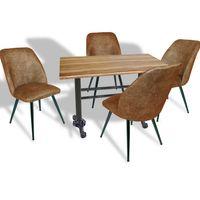 Dockers Çipa – Nilüfer Mutfak Masa Takımı - 80x140 (Werzalit, Wermodin ve Allzalit Tabla) - Indiana Wood - Kahve