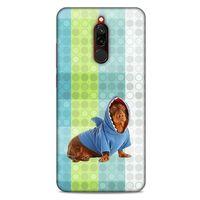 Xiaomi Redmi 8 Kılıf Köpek Kıyafetleri (43) Thin Fit Kılıf Cocker Kapişonlu Eşofman