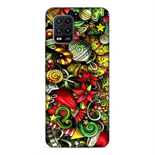 Xiaomi Mi 10 Lite Kılıf Ev Susleri Doodle Arka Kapak Silikon Koruma Full Koruyucu